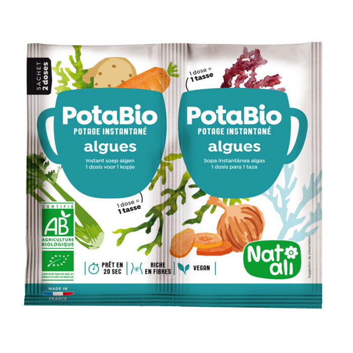 Supa instant cu alge si legume, bio, 2x 8.5g, Nat-ali [1]