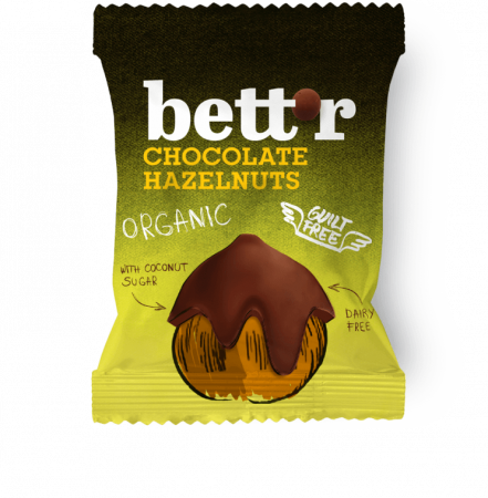 DULCIURI GUSTARI CREME - Alune de padure invelite in ciocolata eco 40g Bettr