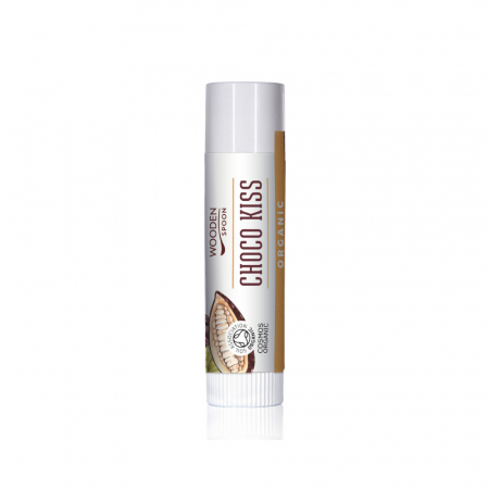 INGRIJIRE PERSONALA - Balsam de buze, Choco Kiss, bio, 4.3ml, Wooden Spoon