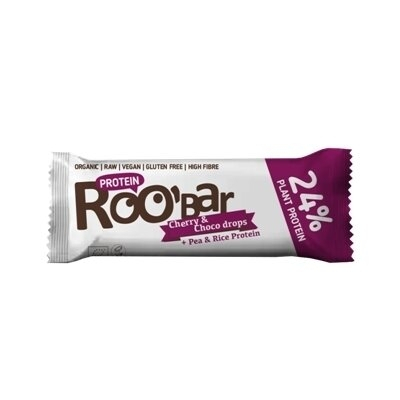 SUPERALIMENTE - Baton proteic cirese ciocolata raw eco 40g Roobar