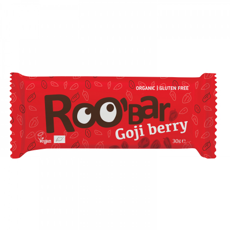 BATOANE, NUCI SI FRUCTE USCATE - Baton Roobar cu goji raw eco 30g