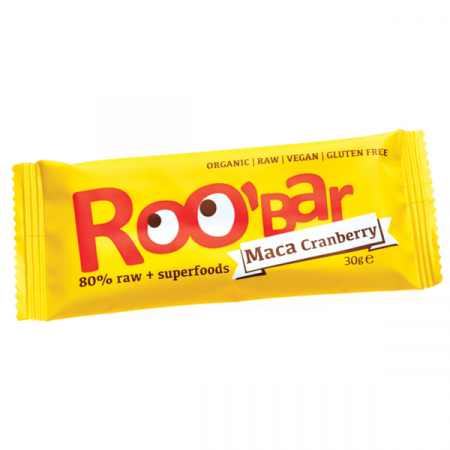 BATOANE, NUCI SI FRUCTE USCATE - Baton Roobar cu maca si merisor raw eco 30g