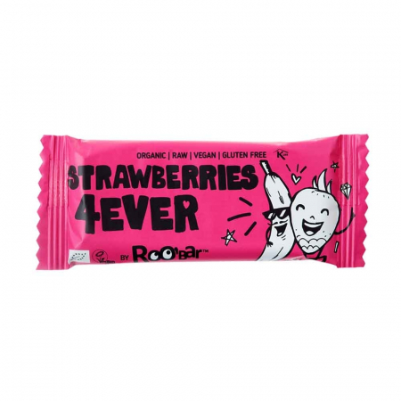SUPERALIMENTE - Baton Strawberries 4ever raw bio 30g Roobar