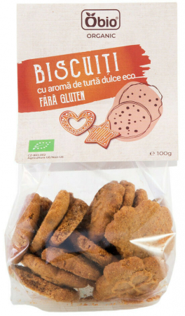 DULCIURI GUSTARI CREME - Biscuiti cu aroma de turta dulce fara gluten bio 100g Obio