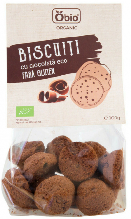 DULCIURI GUSTARI CREME - Biscuiti cu ciocolata fara gluten bio 100g Obio