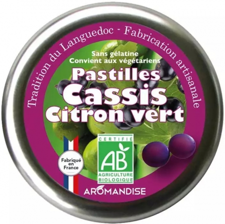 DULCIURI GUSTARI CREME - Bomboane artizanale cu lime si coacaze negre bio, 45g, Aromandise