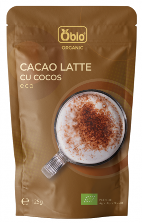 PULBERI SI SEMINTE - Cacao latte cu cocos bio 125g Obio