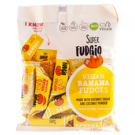 DULCIURI GUSTARI CREME - Caramele eco - aroma banane 150g Super Fudgio
