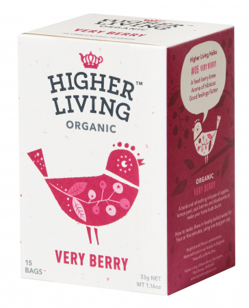 CEAIURI - Ceai de fructe VERY BERRY eco, 15 plicuri, Higher Living