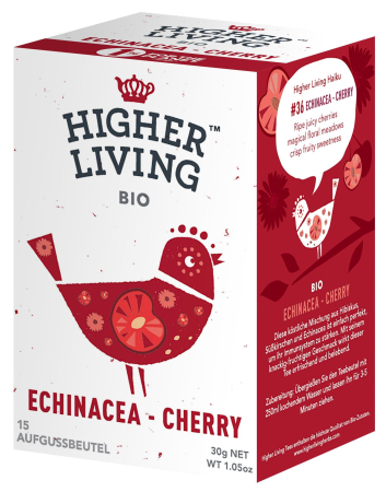 Higher Living - Ceai echinacea si visine bio 15dz 30g Higher Living