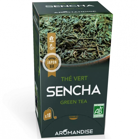 ALIMENTE - Ceai verde Sencha bio 18 pliculete x 2g, Aromandise