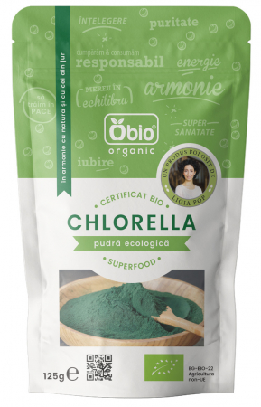 PULBERI SI SEMINTE - Chlorella pulbere eco 125g Obio