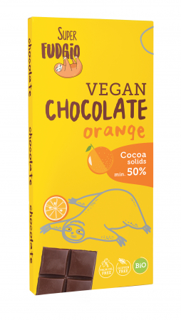 DULCIURI GUSTARI CREME - Ciocolata cu portocale bio 80g Super Fudgio