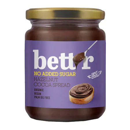 DULCIURI GUSTARI CREME - Crema de alune de padure si cacao bio 250g Bettr