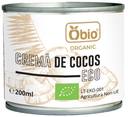 PRODUSE PENTRU GATIT - Crema de cocos bio 200ml Obio