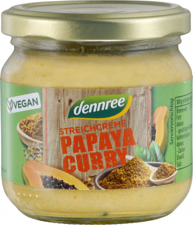 ALIMENTE - Crema tartinabila cu papaya si curry bio 180g Dennree