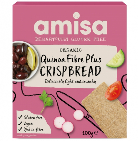 PRODUSE PENTRU GATIT - Crispbread (painici) cu quinoa Fibre Plus fara gluten bio 100g Amisa