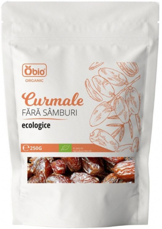 BATOANE, NUCI SI FRUCTE USCATE - Curmale fara samburi bio 250g Obio