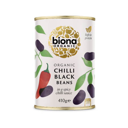 ALIMENTE - Fasole neagra in sos chilli 410g Biona