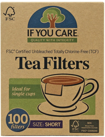PRODUSE PENTRU CASA - Filtre de ceai scurte, nealbite, fara clor, compostabile, 100buc, If You Care