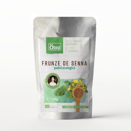 PULBERI SI SEMINTE - Frunze de Senna pudra bio, 125g, Obio