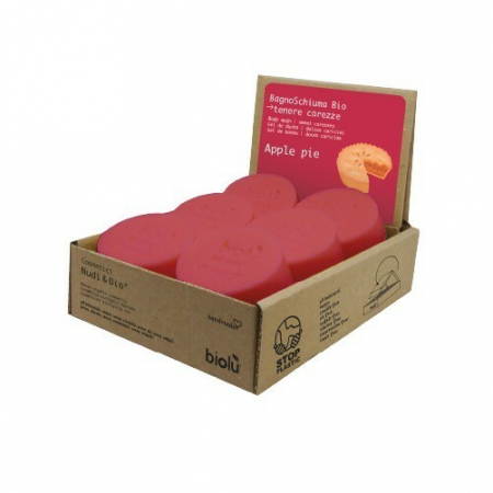 IGIENA PERSONALA - Gel de dus solid Apple Pie bio 12 buc x 55g Biolu