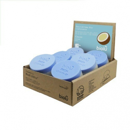 IGIENA PERSONALA - Gel de dus solid si crema hidratanta cu cocos bio 12 buc x 55g Biolu