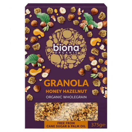 SUPERALIMENTE - Granola cu miere si alune de padure bio 375g Biona