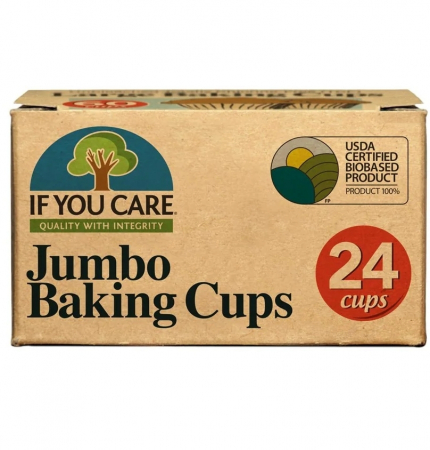 BUCATARIE - Hartie de copt briose nealbita, fara clor, compostabila, 24 buc., JUMBO, If You Care