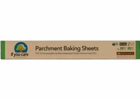 BUCATARIE - Hartie de copt nealbita, fara clor, compostabila, pretaiata, 24 foi, If You Care