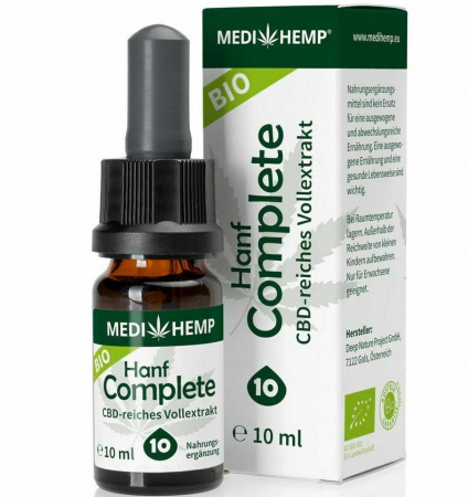 SUPLIMENTE - Hemp Complete 10% CBD bio, 10ml Medihemp