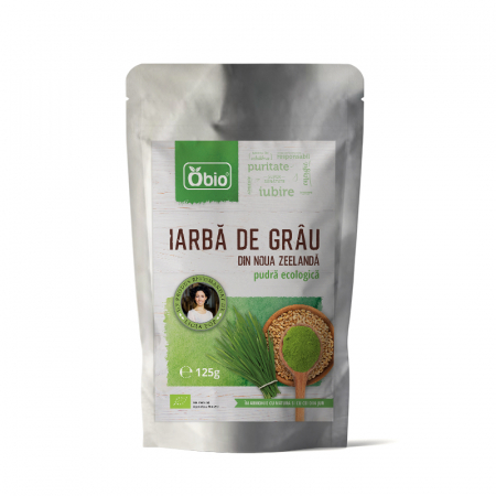 PULBERI SI SEMINTE - Iarba de grau pulbere eco NZ Obio 125g OBIO