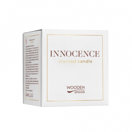 AROMATERAPIE SI RELAXARE - Lumanare naturala cu lemn de santal Innocence, 200g, Wooden Spoon