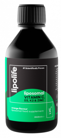 SUPLIMENTE - LVC3 - Vitamina C, D3, K2 plus Zinc lipozomala 240ml Lipolife