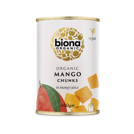 DULCIURI GUSTARI CREME - Mango bucati in suc de mango eco 400g Biona