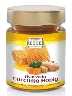 PRODUSE APICOLE - MIERE CU TURMERIC (CURCUMA) BIO 250G RETTER