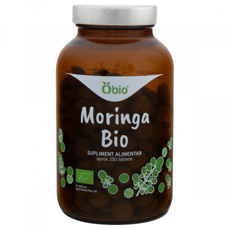 SUPLIMENTE - Moringa, bio, 250 tablete (125g), Obio