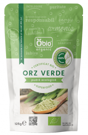 SUPERALIMENTE - Orz verde pulbere eco 125g Obio