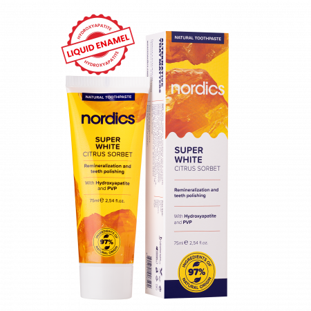 IGIENA PERSONALA - Pasta de dinti pentru albire cu citrice 75ml Nordics