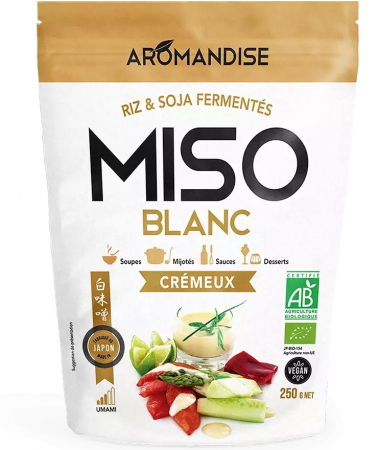 PRODUSE PENTRU GATIT - Pasta miso alba, cremoasa, bio, 250g, Aromandise