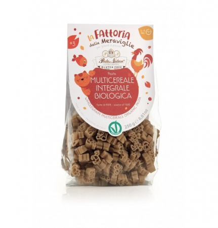 PRODUSE PENTRU GATIT - Paste integrale din multicereale fara gluten pentru copii, eco 250g Pasta Natura