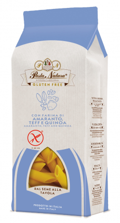 PRODUSE PENTRU GATIT - Penne din amarant, teff si quinoa bio, fara gluten 250g Pasta Natura