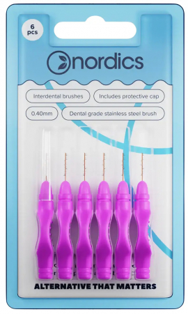IGIENA PERSONALA - Periute interdentare cu capac protector, 6 bucati, Nordics
