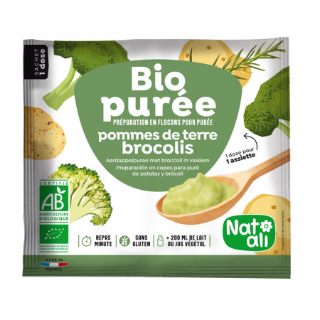 ALIMENTE - Piure instant de cartofi si broccoli, bio, 30g, Nat-ali