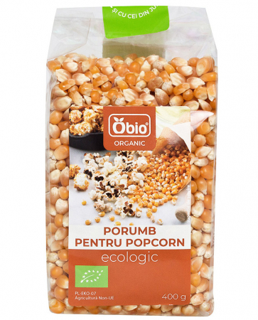 DULCIURI GUSTARI CREME - Porumb pentru popcorn bio 400g Obio