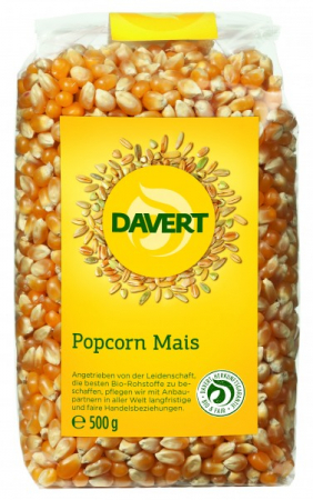 DULCIURI GUSTARI CREME - Porumb pentru popcorn bio 500G DAVERT