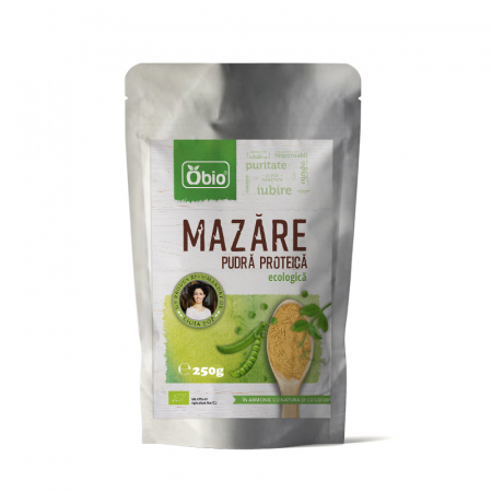 SUPERALIMENTE - Proteina din mazare galbena pulbere eco 250g Obio