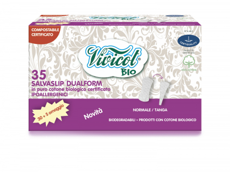 INGRIJIRE PERSONALA - Protej slip din bumbac bio hipoalergenic, compostabil - Dual form ( 35 buc ) - VIVICOT BIO