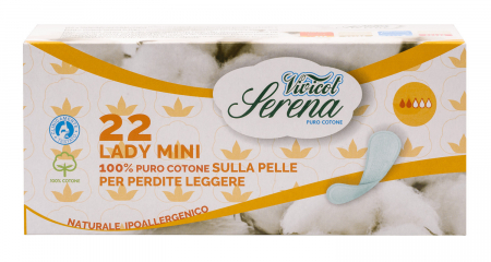 INGRIJIRE PERSONALA - Protej slip din bumbac natural - Normal - 2 picaturi ( 22buc ) - VIVICOT Serena Lady