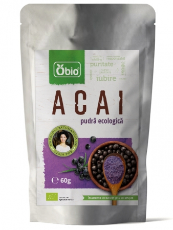 PULBERI SI SEMINTE - Pulbere de acai eco 60g OBIO